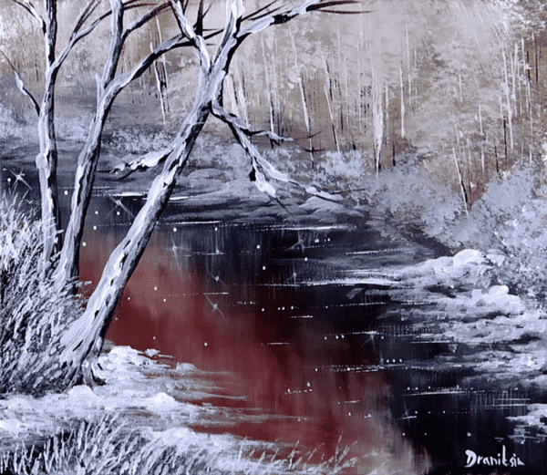 WINTER LANDSCAPE ORIGINAL ART