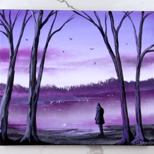 solitary men landscape painting 2