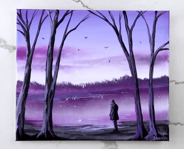 solitary men landscape painting 2