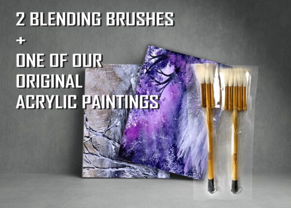 2 BLENDING BRUSHES PLUS ORIGINAL PAINTING