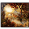 SUNSHINE BRIDGE original acrylic landscape painting by urartstudio