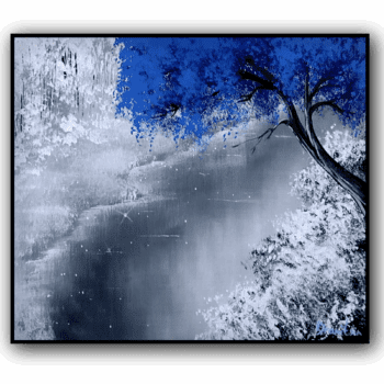 BLUE TREE & WHITE SNOW