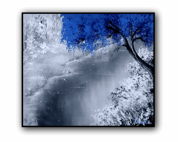 BLUE TREE & WHITE SNOW