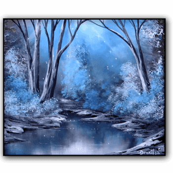 BLUE MISTY LANDSCAPE