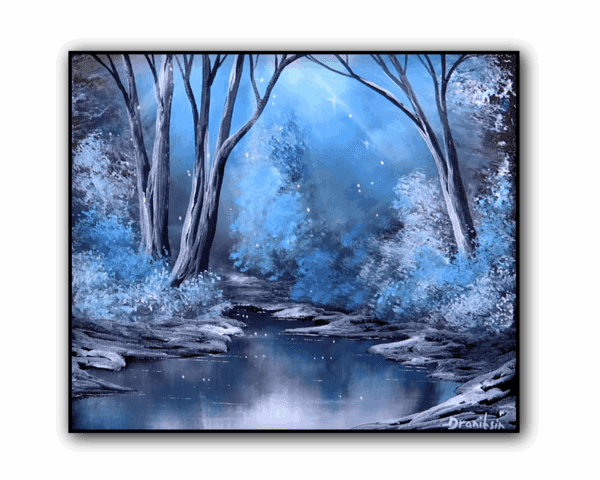 BLUE MISTY LANDSCAPE