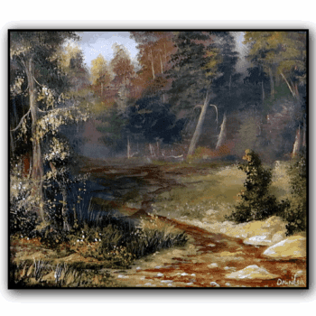 PEACEFUL STREAM IN SUNLIGHT