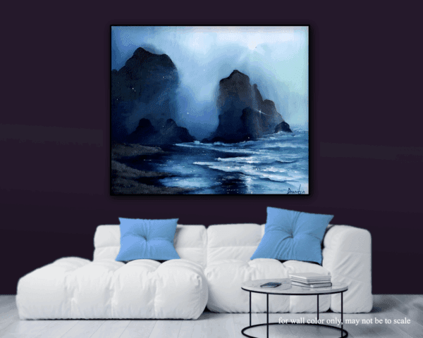 MISTY ROCK FORMATIONS IN MOONLIGHT - Image 3