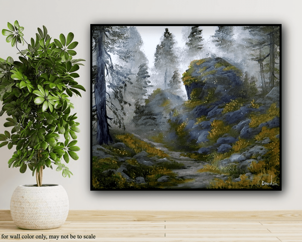 Descending Mist | Rock formation | Acrylic Painting Tutorial | Landscape Art