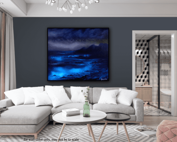 glowing ocean acrylic landscape painting by urartstudio.com 5