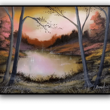 foggy night acrylic landscape painting by urartstudio.com 1