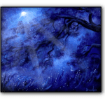 bowing to the moon acrylic landscape painting by urartstudio.com 1