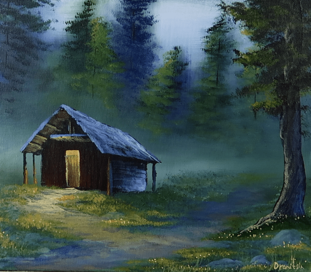 How to Paint Woodside Cabin | Acrylic step by step landscape painting techniques
