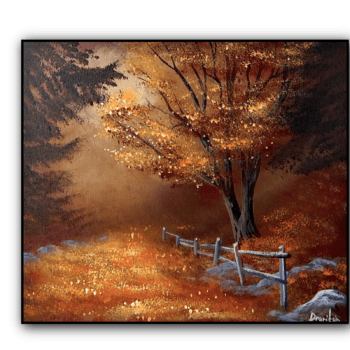 Autumn Glow, Paint a Magical Tree Path in Simple Steps by urartstudio.com Autumn Glow, Paint a Magical Tree Path in Simple Steps 0