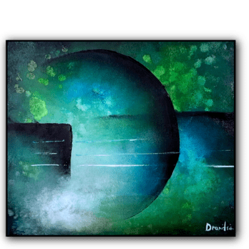 GAMES OF ILLUSIONS 2 ACRYLIC ABSTRACT PAINTING by urartstudio.com 1