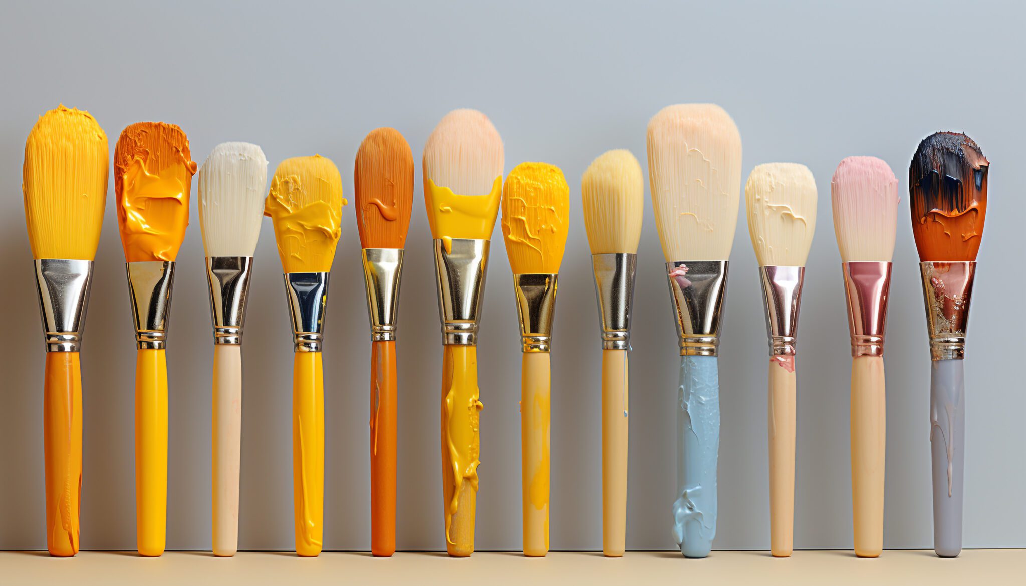 A vibrant collection of multi colored pencils on a wooden background generated by artificial intelligence
