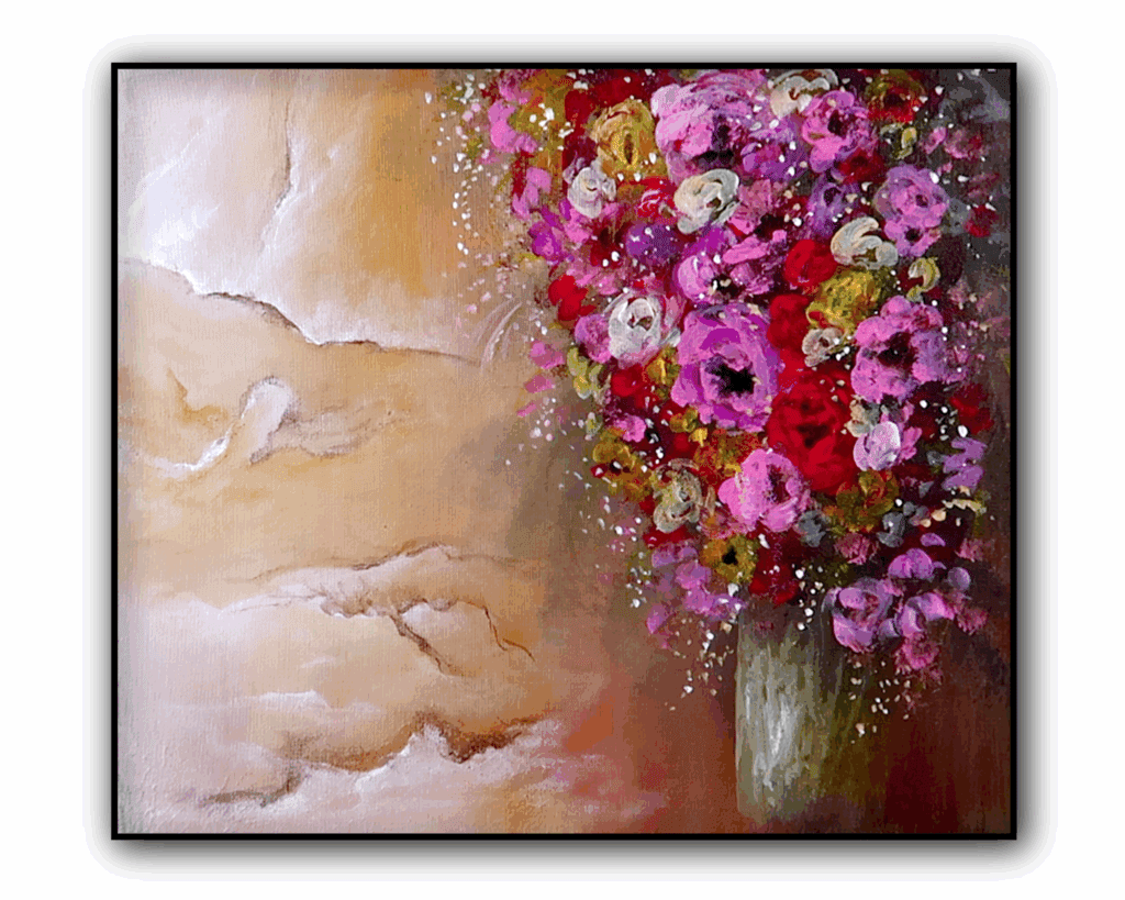How to Paint Beautiful Flowers Oval Brush Art | Easy for Beginners