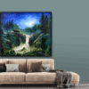 Moonlight Waterfall in the Night Forest - Image 2