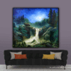 Moonlight Waterfall in the Night Forest - Image 5
