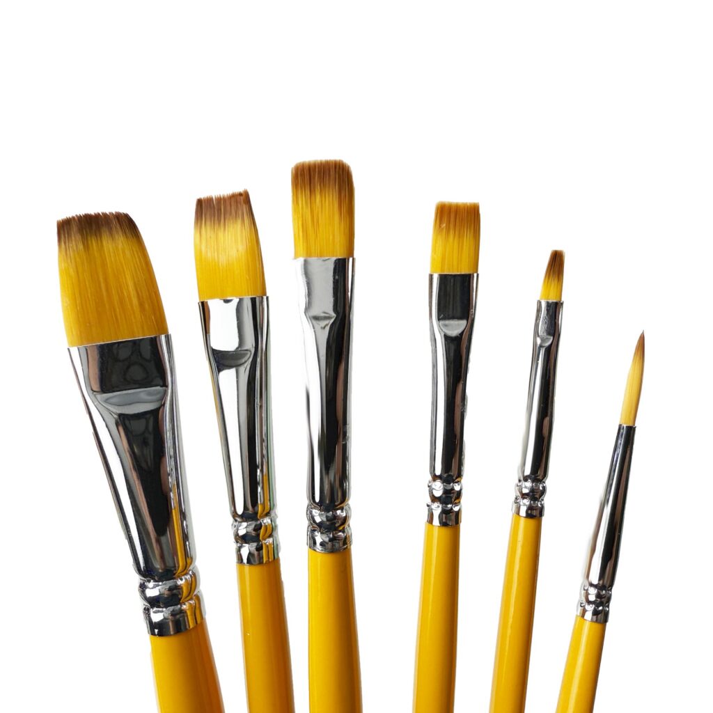 Elevate Your Art with the Ultimate Set of 6 Small Square Brushes from UrartStudio