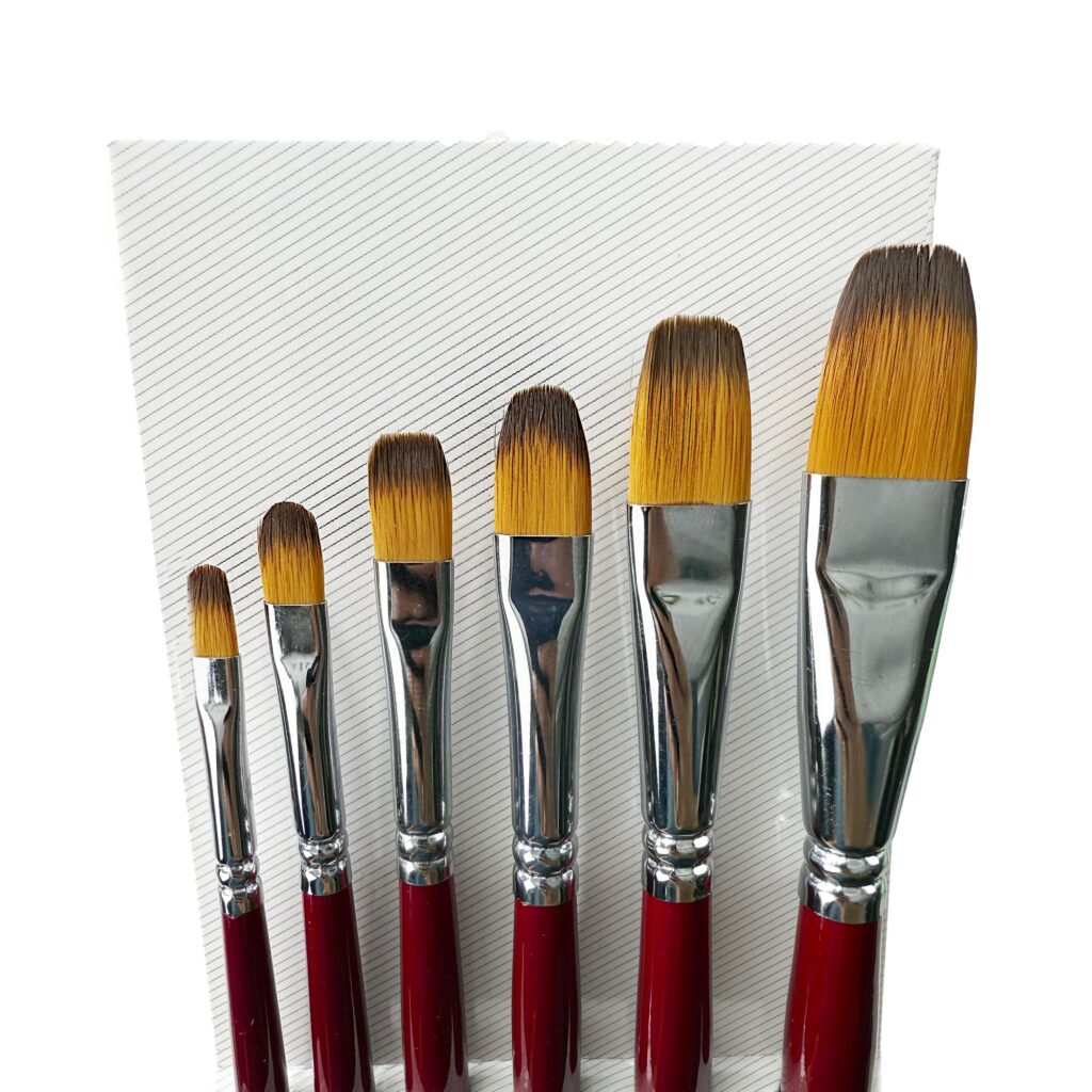 filbert paint brushes
