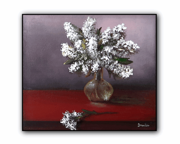 white flowers and glass vase 1