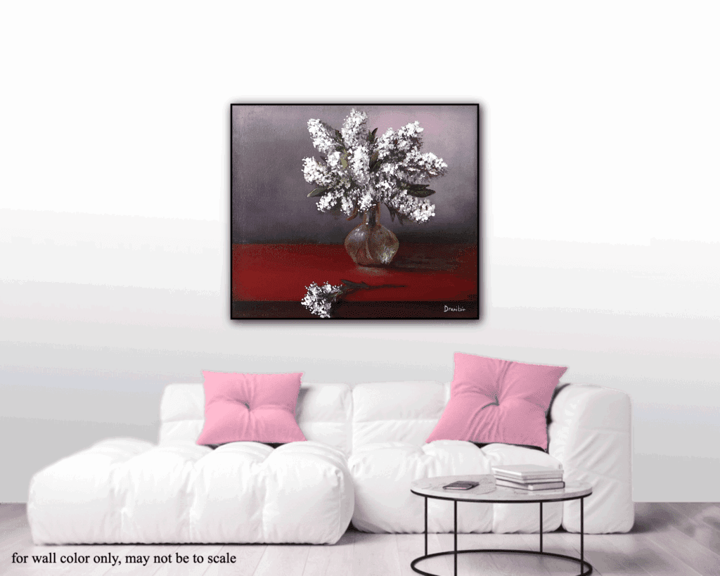 White Flowers in Glass Vase | Step-by-Step Acrylic Painting Tutorial | Easy for Beginners