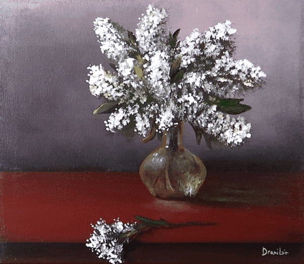 White Flowers in Glass Vase - Image 5