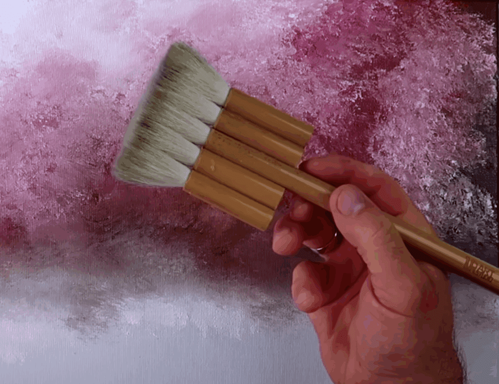 How to paint lavender waterfall step by step acrylic painting technique