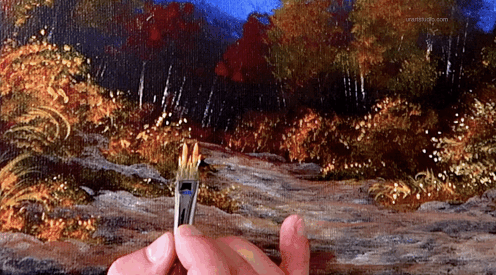 Tranquil Pathways | Nighttime Wanderings Amongst Orange Groves | Acrylic step by step painting