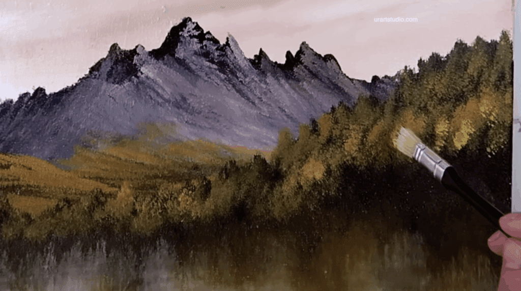 How to paint Mountain Range in Fall Season | Landscape Painting | Easy for Beginners 1