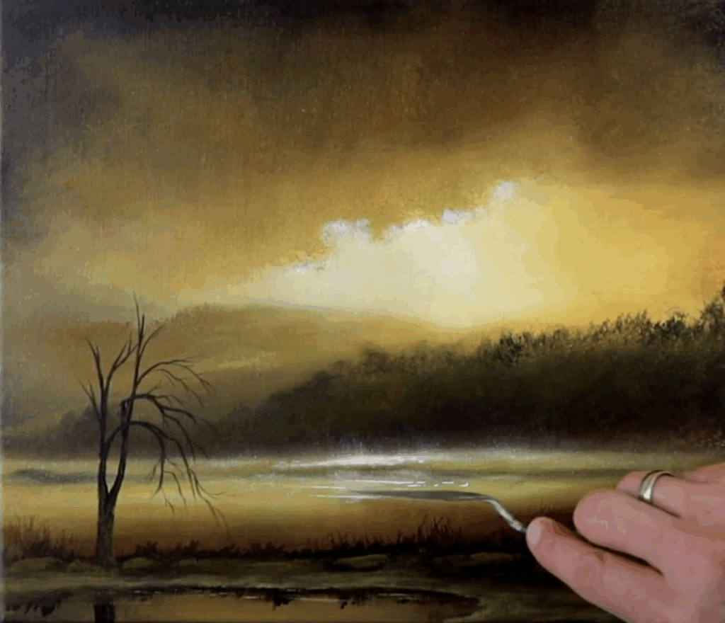 Shimmering Lake at Sunset | Step by step acrylic painting techniques | Acrylics