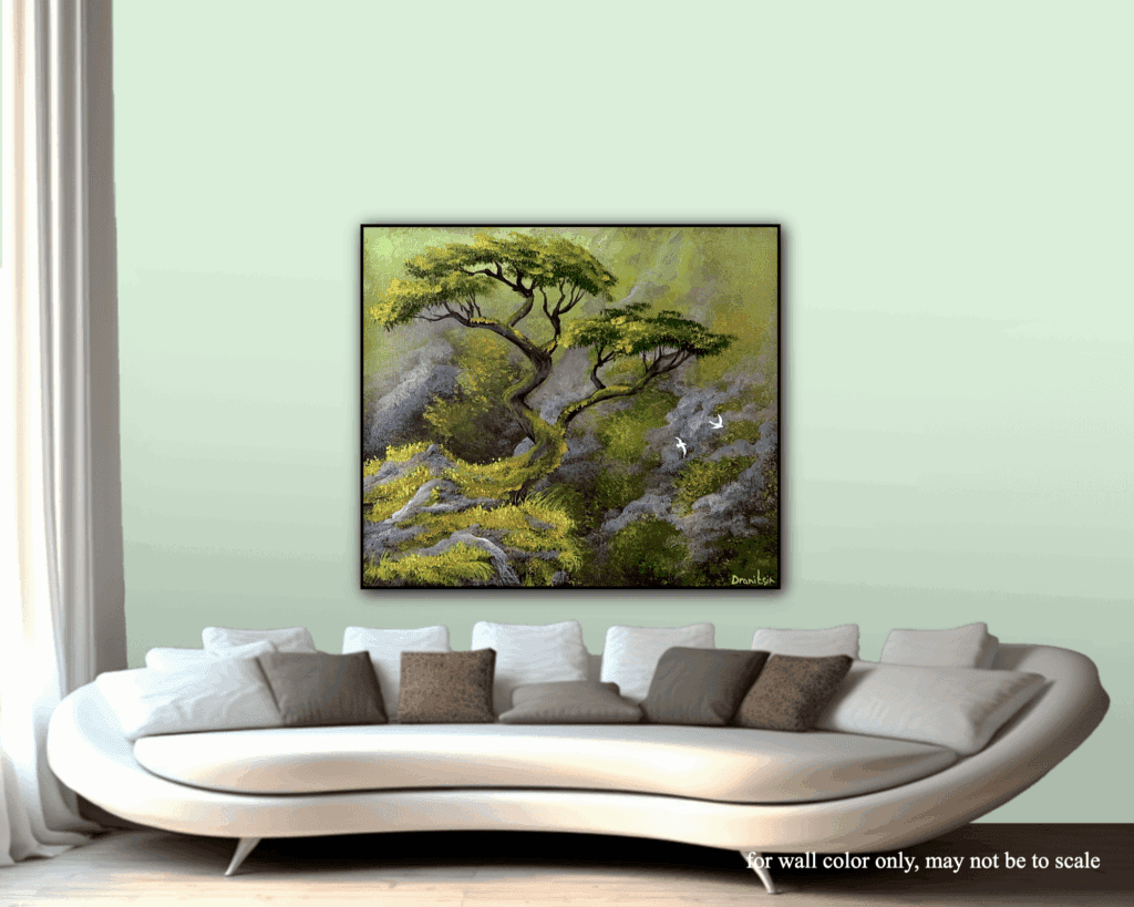 High in the Mountains ⛰️ Acrylic step by step painting 🖼️ techniques | Oval Brush Art #acrylics