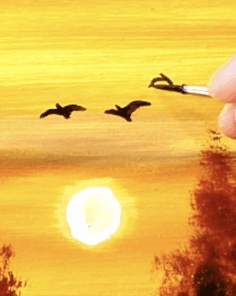 How to Paint Beautiful Sunset Landscape #landscapeart #paintingtechniques #artUnlock