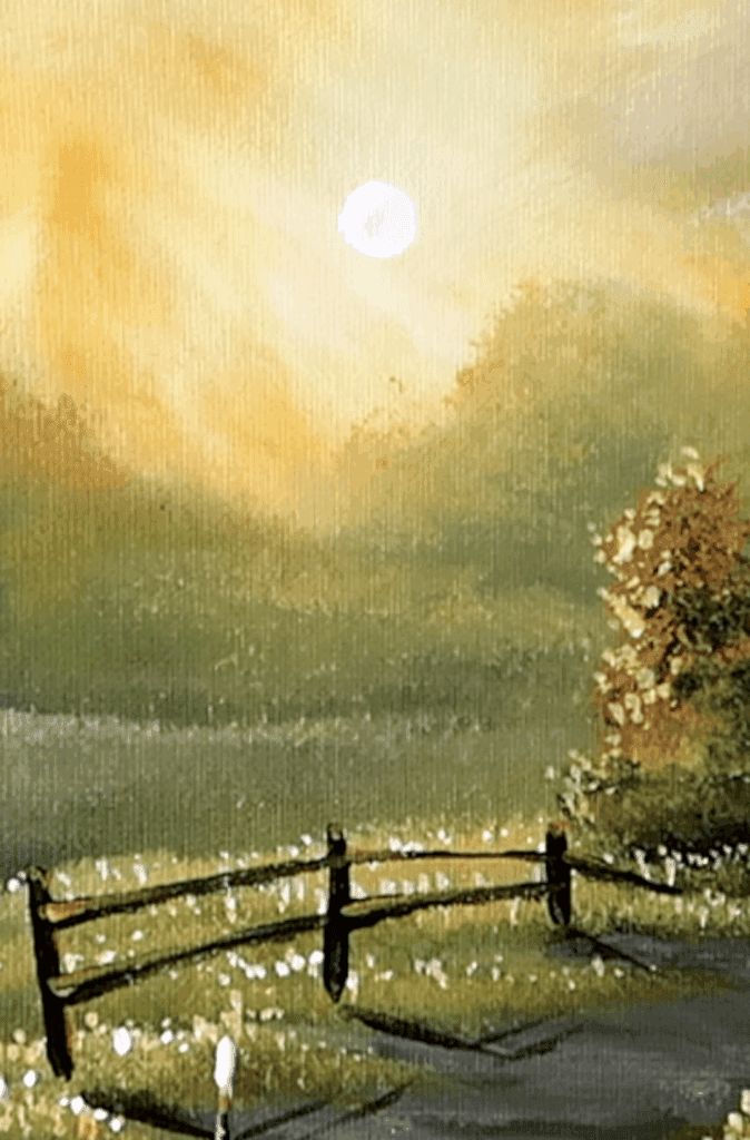 How to paint Trees on Sunny Hills #ovalbrushart #paintingtechniques #acrylicpainting #art