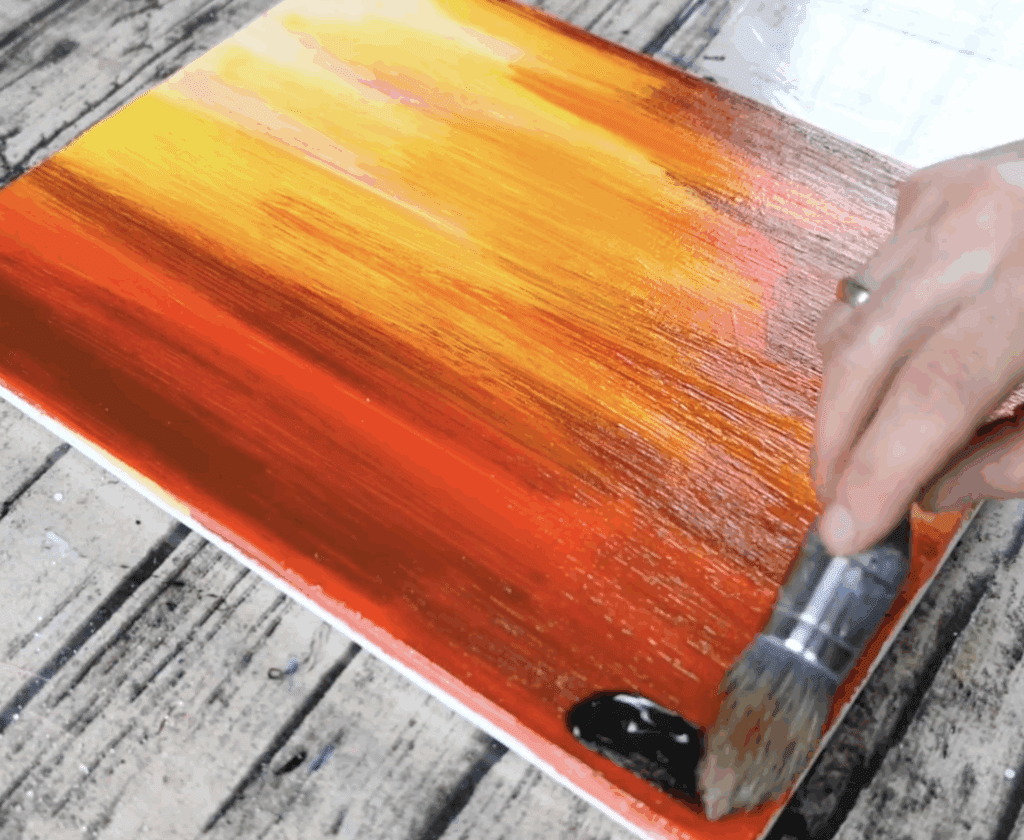 Painting Autumn Sunlight | Landscape Art | Oval Brush Technique | Acrylics | Easy for Beginners