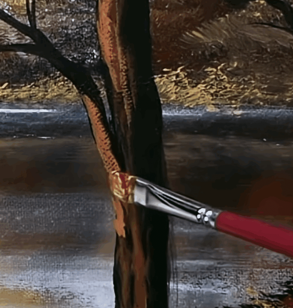 Step by Step Guide to Painting Autumn Landscape #acrylicpainting #paintingtechniques #autumnart