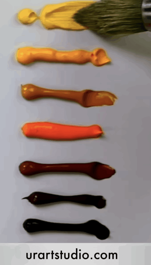 Golden Glow Landscape Painting Step by Step Oval Brush Technique #acrylicpainting #landscapeart