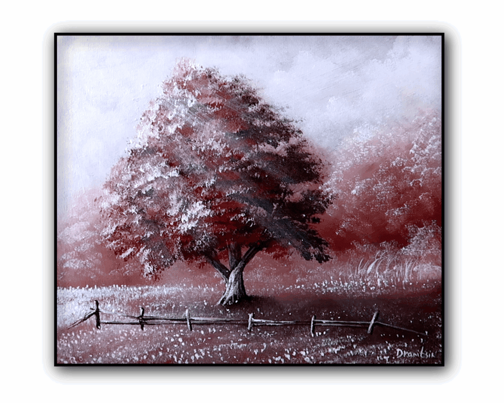 How to Paint an Oak Tree with Only 4 Colors | Landscape Art | Acrylics | Easy for Beginners 1