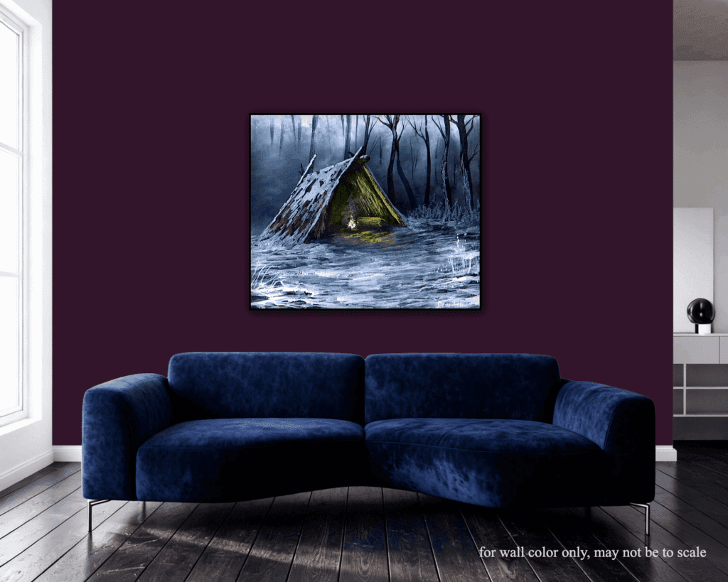 Step by Step Painting Snow-Covered Shelter in the Winter Forest | Beginner Friendly | Acrylics