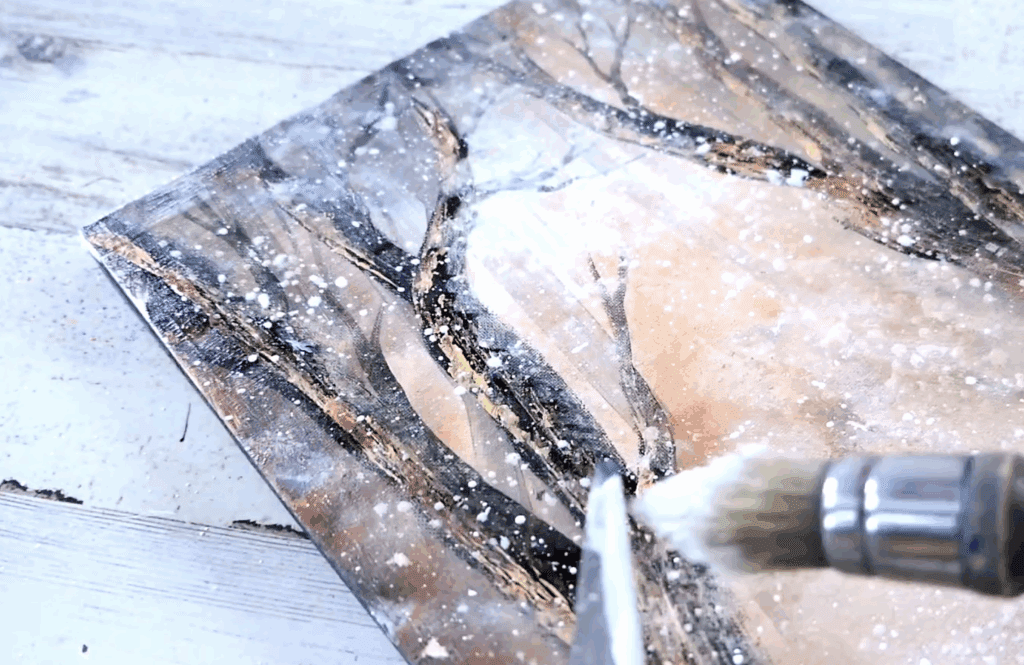 Step by Step Painting Snowy Landscape in a Window | Oval Brush Art #acrylicpainting #art