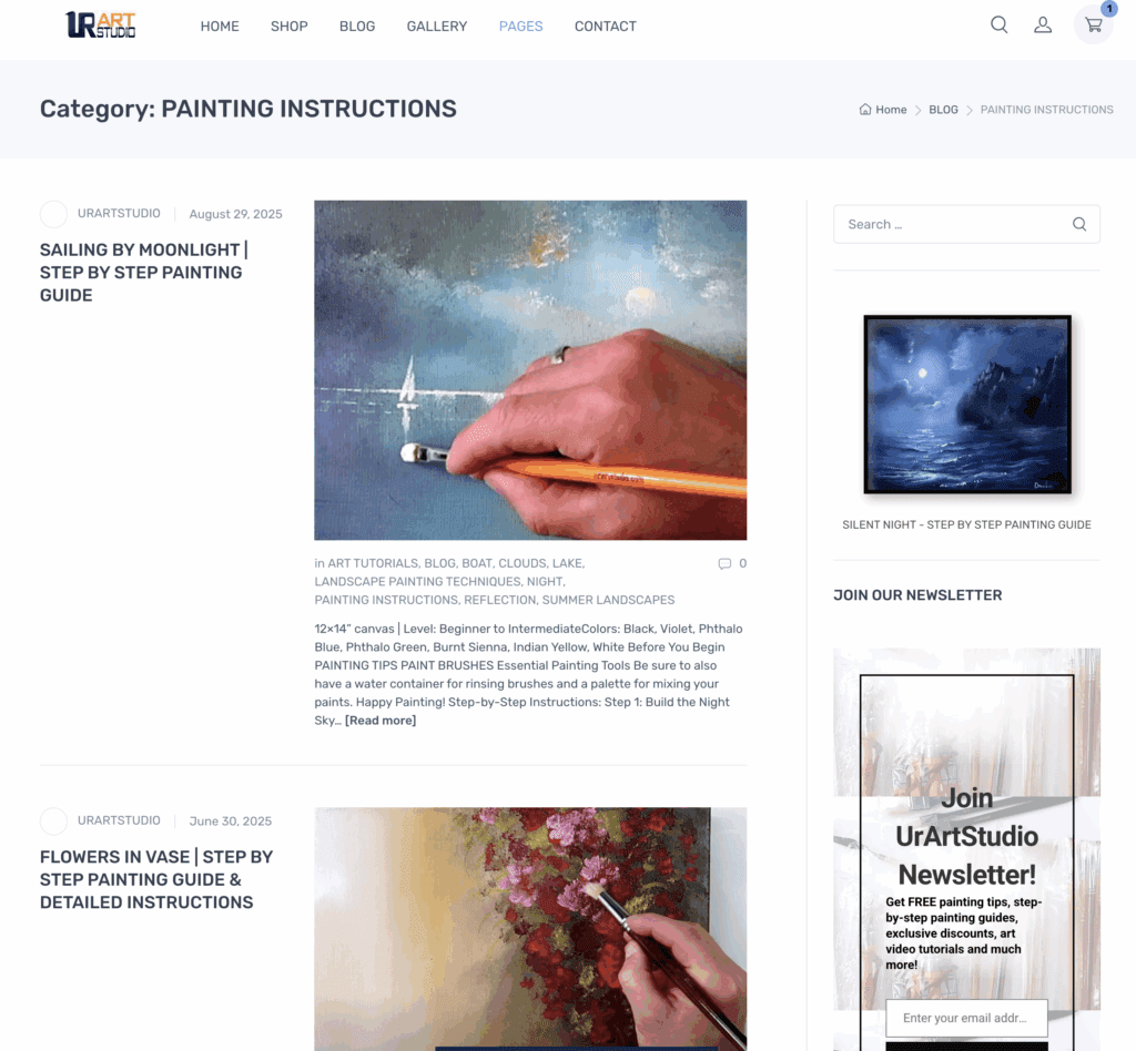 🎨✨ Create Stunning Landscapes with URARTSTUDIO’s Free Step-by-Step Acrylic Painting Instructions for our YouTube Painting Tutorials! ✨🎨