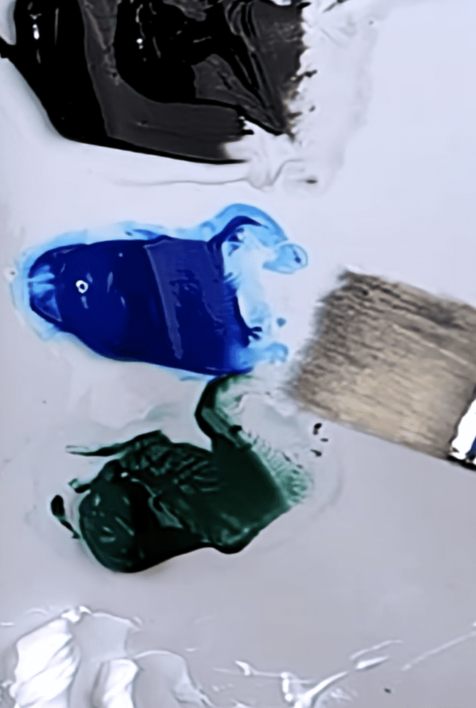 How to Paint Misty Night Landscape Oval Brush Art #acrylicpainting #landscapeart #art