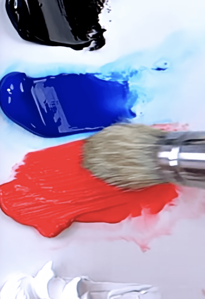 How to Paint a Moon in Night Landscape Oval Brush Art #acrylicpainting #landscapeart #painting