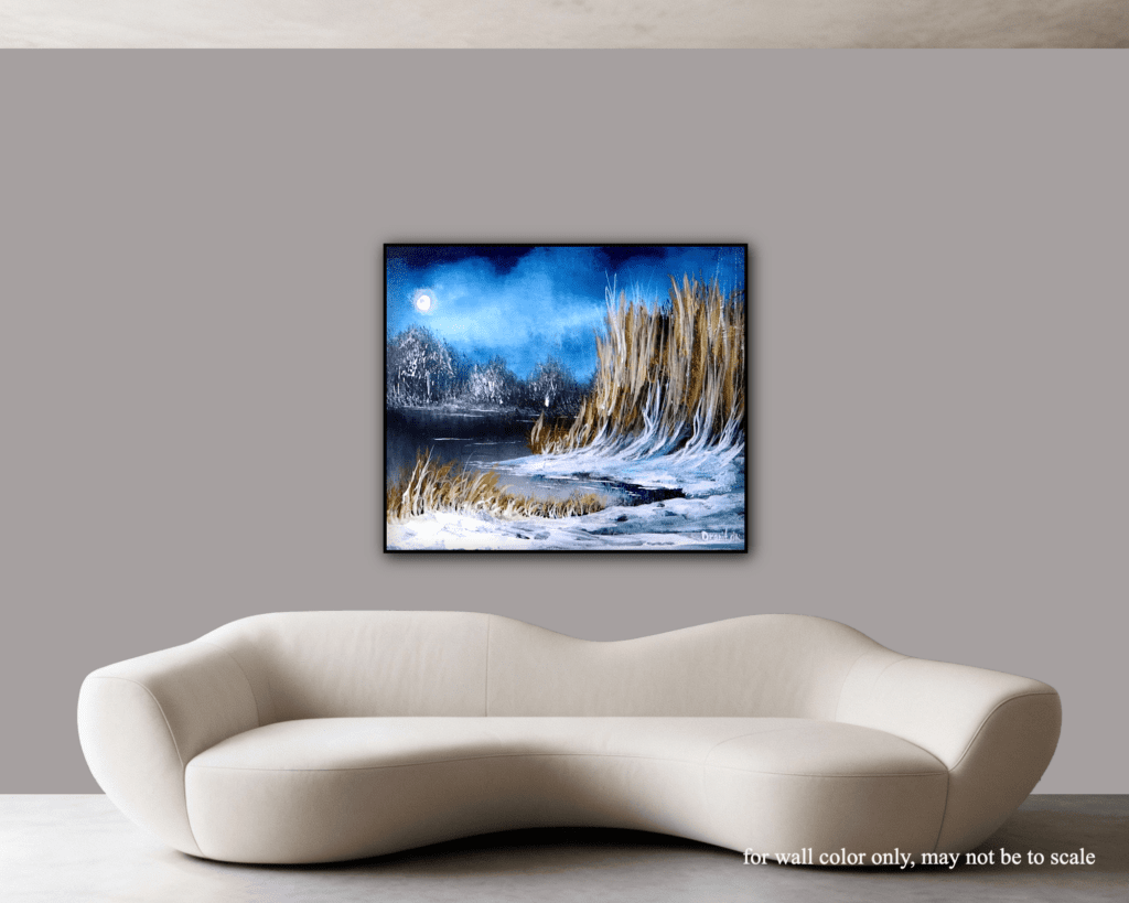 Tall Winter Grass | Landscape Art | Oval Brush Technique | Acrylics 2