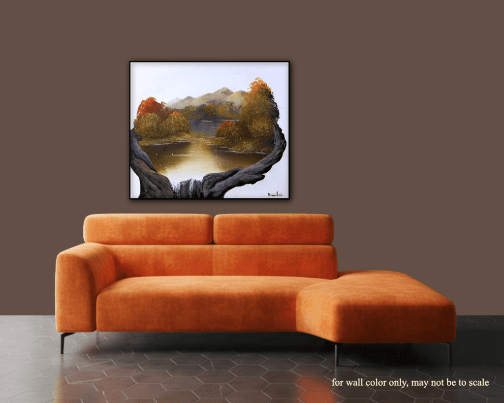 Paint Autumn Lake 🌄 Step by Step Acrylic painting 🖼️ technique | Oval Brush Art #artwork #art