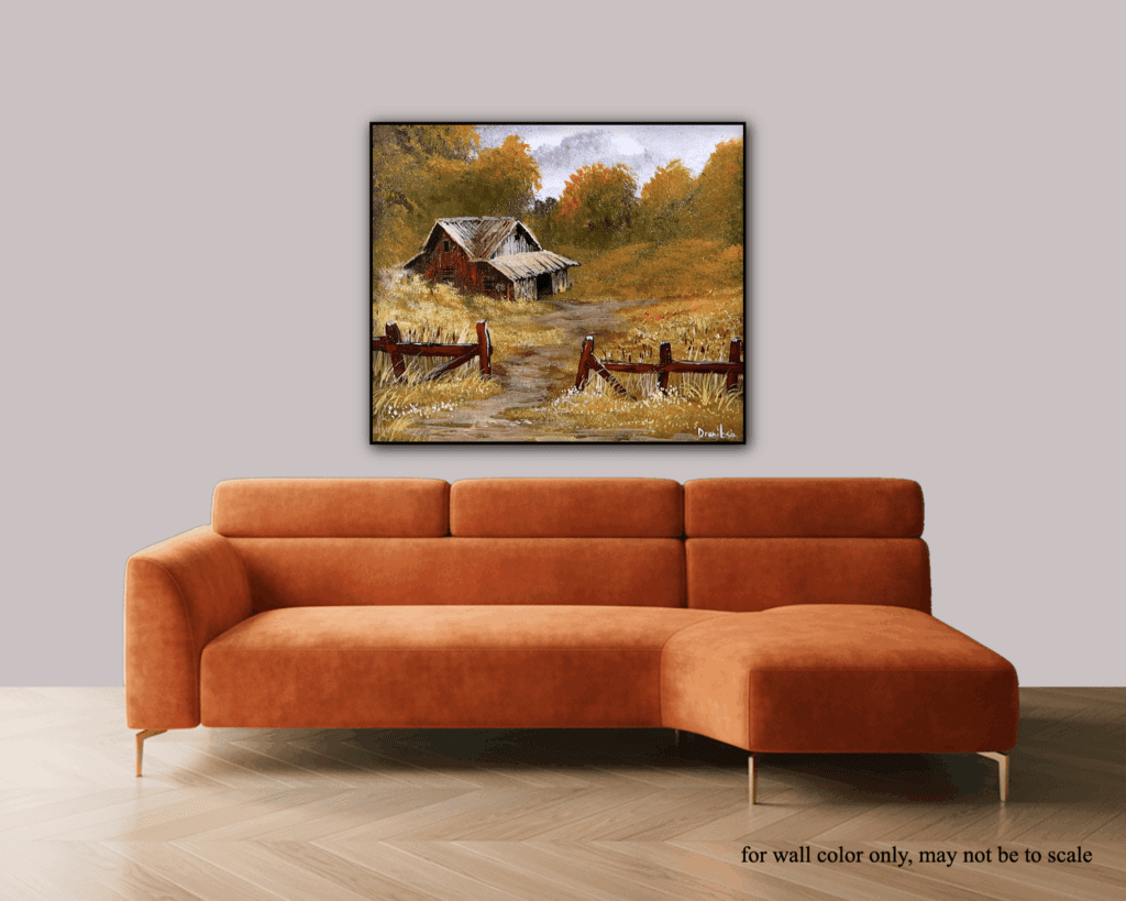 house in field fance