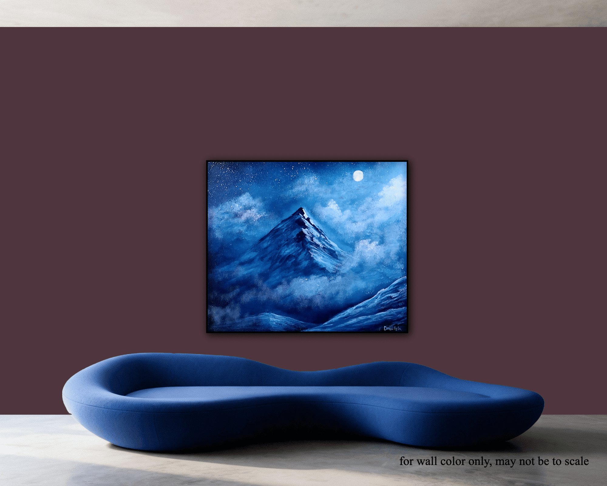 Silent Moonlit Summit - UrArtStudio