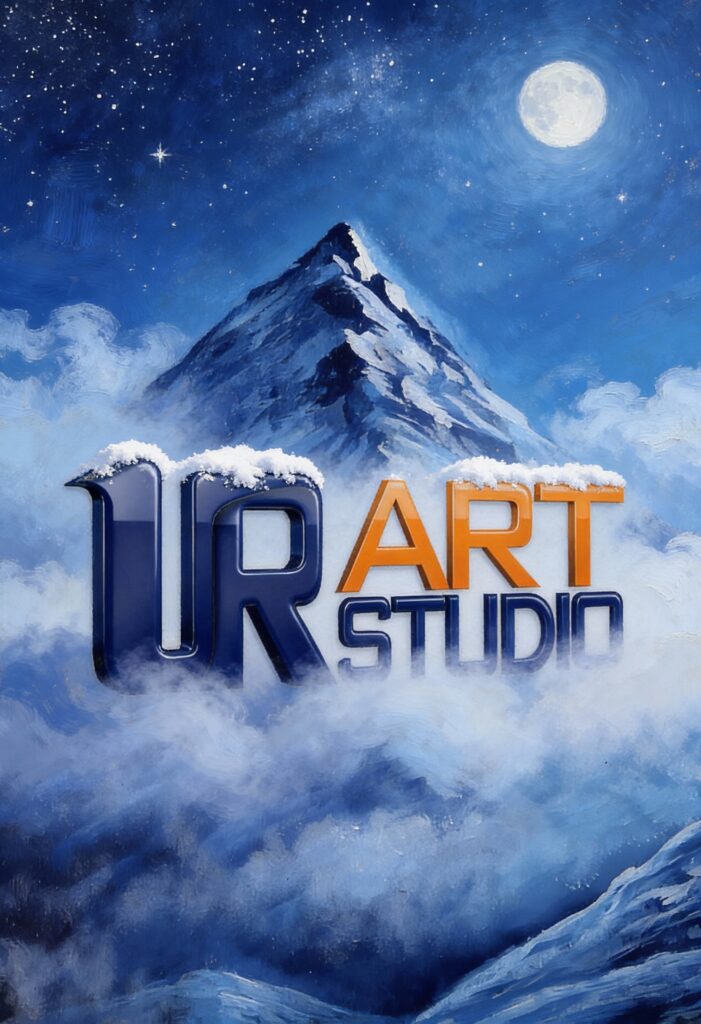 How to Paint Big Snow Mountain in the Moonlight Acrylic Landscape Painting