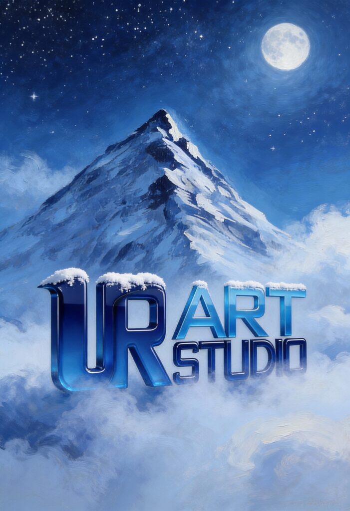 How to paint Snow Mountain in Clouds | Acrylics | Oval Brush Art #landscapeart #paintingtechniques