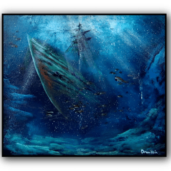 How to Paint an Underwater Shipwreck | Step-by-Step Acrylic Tutorial for Beginners